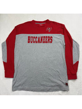 Men's‎ NFL Tampa Bay Buccaneers Long Sleeve Waffle Knit Shirt Grey Red XL